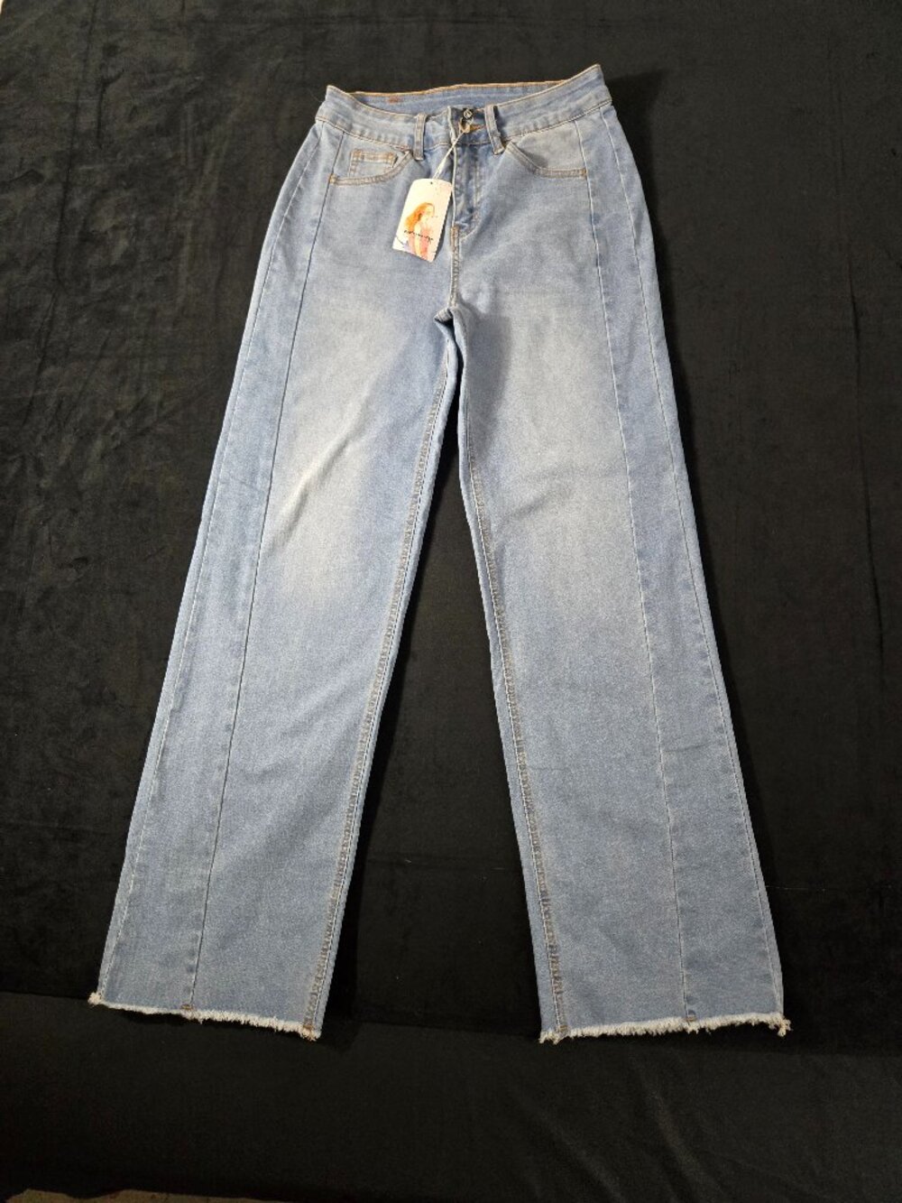 PrettyGarden High Rise Wide Leg Jeans Women’s Size 6 Light Wash NWT